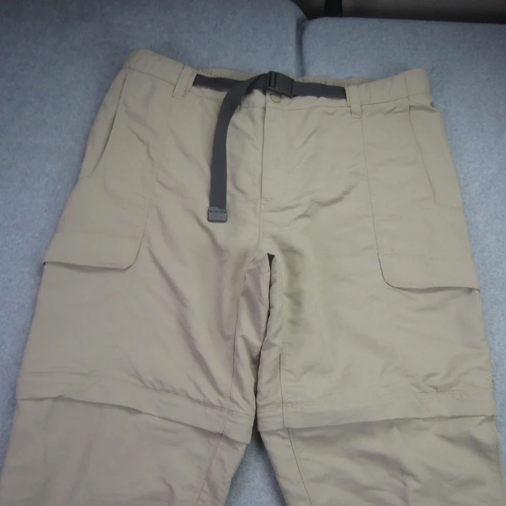 The North Face Pants Mens XXL Khaki Tan Convertible Nylon Zip‎ Ankle Hiking